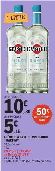 E.Leclerc Apéritif à base de vin Bianco 'Martini' offre