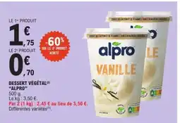 E.Leclerc Dessert Végétal Alpro offre