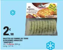 E.Leclerc Galettes de pommes de terre alsaciennes surgelées Kauffer's offre