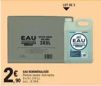 E.Leclerc Eau Déminéralisée offre