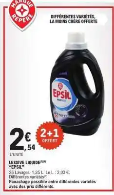 E.Leclerc Lessive Liquide EPSIL offre