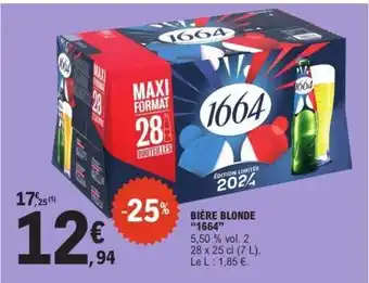 E.Leclerc Bière Blonde 1664 offre