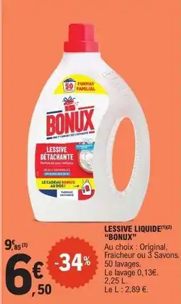 E.Leclerc LESSIVE LIQUIDE BONUX offre