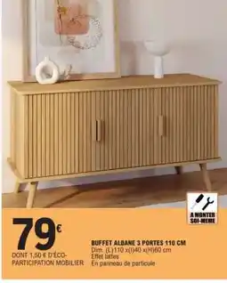 E.Leclerc BUFFET ALBANE 3 PORTES 110 CM offre