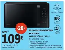 E.Leclerc MICRO-ONDES MONOFONCTION offre