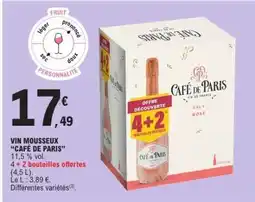 E.Leclerc Vin Mousseux Café De Paris offre