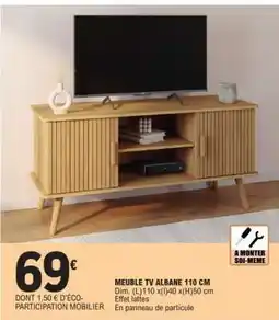 E.Leclerc MEUBLE TV ALBANE 110 CM offre