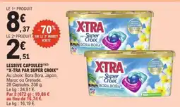 E.Leclerc LESSIVE CAPSULES X-TRA PAR SUPER CROIX offre