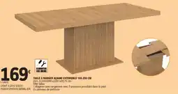 E.Leclerc TABLE À MANGER ALBANE EXTENSIBLE 160-200 CM offre