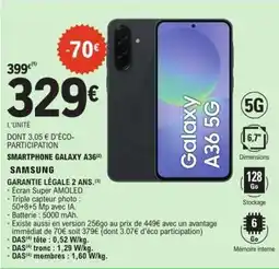 E.Leclerc SMARTPHONE GALAXY A36 offre