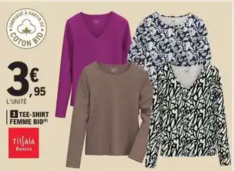 E.Leclerc TEE-SHIRT FEMME BIO offre