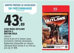 E.Leclerc STAR WARS OUTLAWS SWITCH 2 ÉDITION GOLD offre