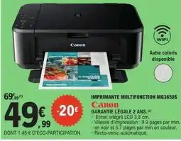 E.Leclerc IMPRIMANTE MULTIFONCTION MG3650S offre