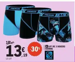 E.Leclerc 4 LOT DE 3 BOXERS HOMME offre