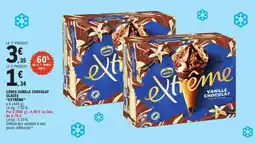 E.Leclerc CÔNES VANILLE CHOCOLAT GLACÉS “EXTRÊME” offre