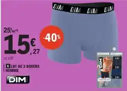 E.Leclerc LOT DE 3 BOXERS HOMME offre