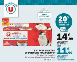 Super U Eminces viandes et poissons pour chat u offre