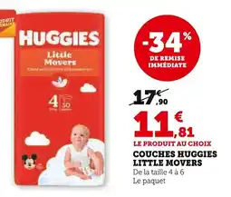 Super U Couches huggies little movers offre