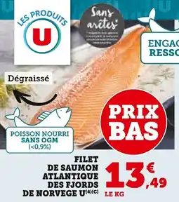 Super U Filet de saumon atlantique des fjords de norvege u offre