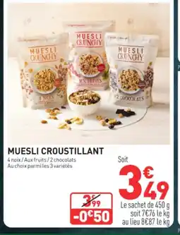 Grand Frais Muesli croustillant offre