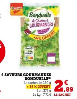 Super U 4 saveurs gourmandes bonduelle offre