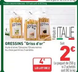 Grand Frais GRISS D'OR Gressins offre