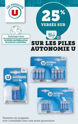 Super U Sur les piles autonomie u offre