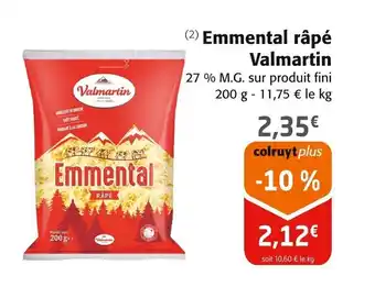 Colruyt VALMARTIN Emmental râpé offre