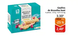 Colruyt Gaufres de Bruxelles boni offre