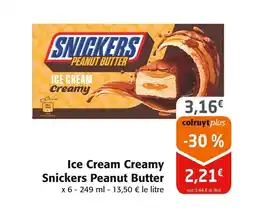 Colruyt Ice Cream Creamy Snickers Peanut Butter offre
