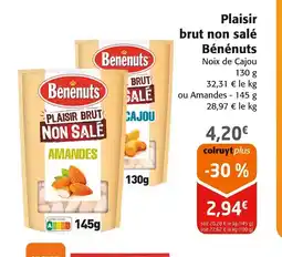 Colruyt BÉNÉNUTS Plaisir brut non salé offre