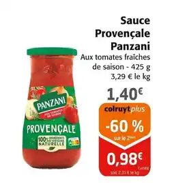 Colruyt PANZANI Sauce Provençale offre