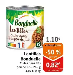 Colruyt BONDUELLE Lentilles offre
