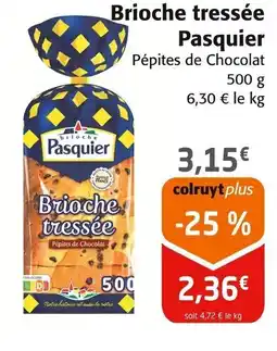 Colruyt PASQUIER Brioche tressée offre
