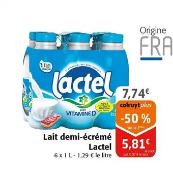 Colruyt LACTEL Lait demi-écrémé offre