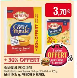 Match PRÉSIDENT Emmental offre