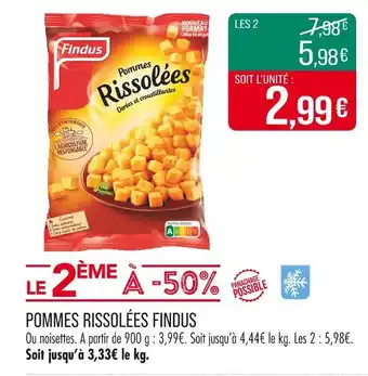 Match FINDUS Pommes Rissolées offre