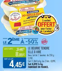 Match ELLE & VIRE Le Beurre Tendre offre