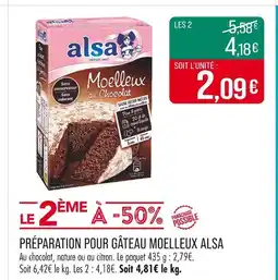 Match Alsa Préparation pour gâteau moelleux offre