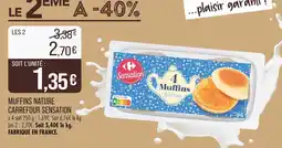 Match CARREFOUR SENSATION Muffins nature offre