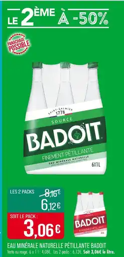 Match BaADOIT Eau minérale naturelle pétillante offre