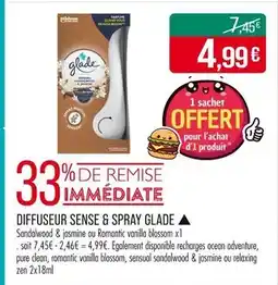 Match GLADE Diffuseur Sense & Spray offre