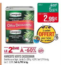 Match CASSEGRAIN Haricots verts extra-fins offre