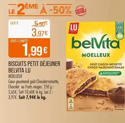 Match BELVITA LU Biscuits petit déjeuner offre