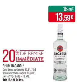Match BACARDI Rhum Bacardi offre