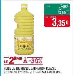 Match CARREFOUR CLASSIC Huile de tournesol offre