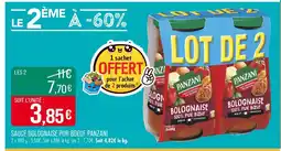 Match PANZANI Sauce bolognaise pur boeuf offre
