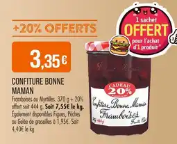 Match BONNE MAMAN Confiture offre