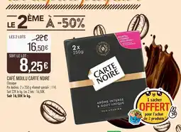 Match CARTE NOIRE Café moulu offre