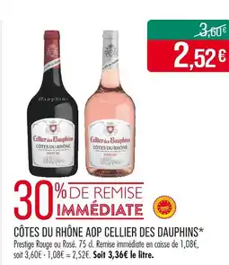 Match Cellier des Dauphins Côtes du Rhône AOP offre